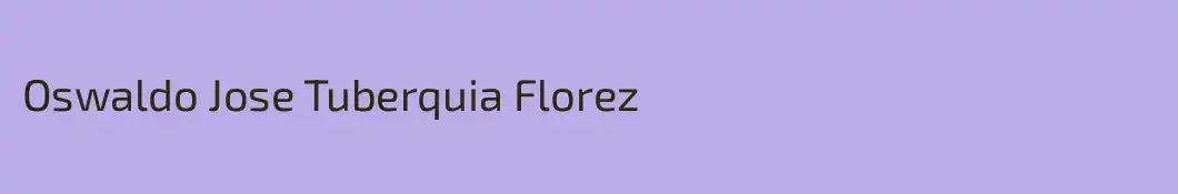 Oswaldo Jose Tuberquia Florez